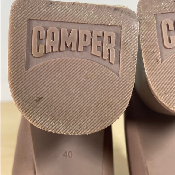 Camper Light Mauve Leather Ankle Boots with Heel - Picture 10 of 11